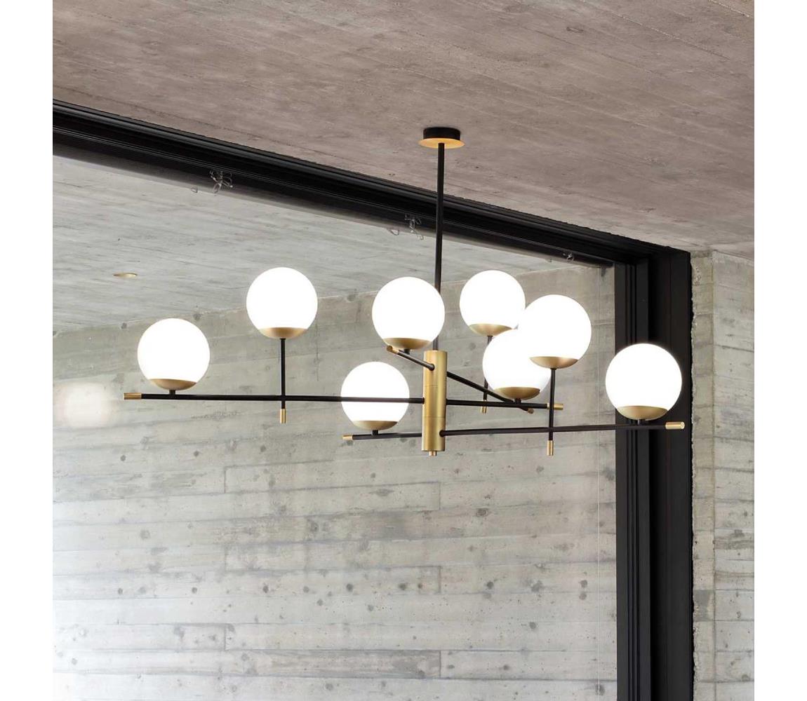 Ideal Lux - Żyrandol na drążku GOURMET 9xE14/28W/230V śr. 131,5 cm złoty