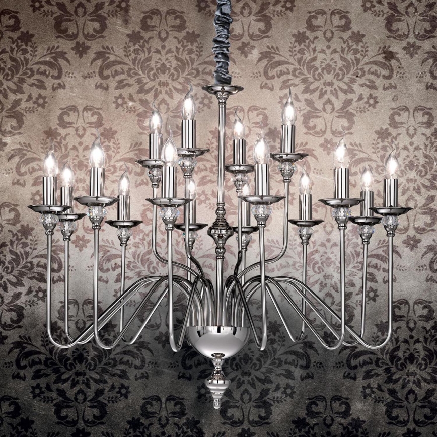 Ideal Lux - Żyrandol na łańcuchu ARTU 16xE14/40W/230V śr. 90 cm chrom błyszczący