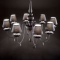 Ideal Lux - Żyrandol na łańcuchu BLANCHE 8xE14/40W/230V śr. 92 cm czarny