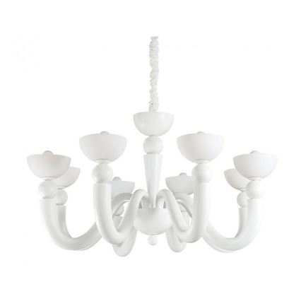 Ideal Lux - Żyrandol na łańcuchu BON BON 8xE14/28W/230V, średnica 95,5 cm, biały