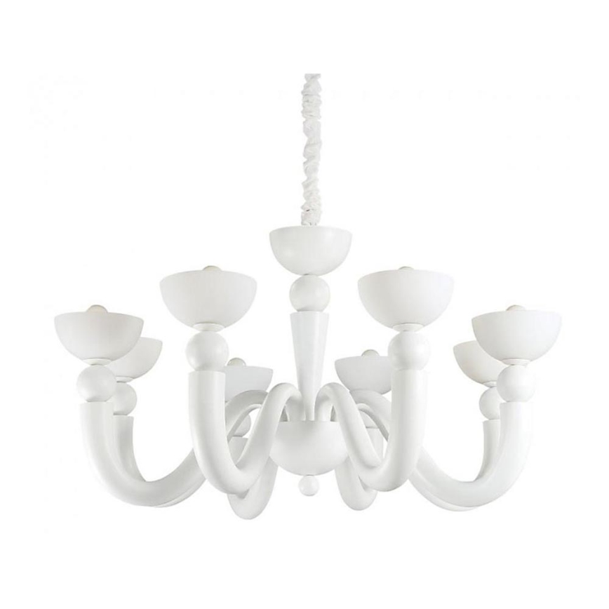 Ideal Lux - Żyrandol na łańcuchu BON BON 8xE14/28W/230V, średnica 95,5 cm, biały