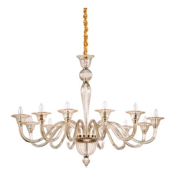 Ideal Lux - Żyrandol na łańcuchu BRIGITTA 12xE14/40W/230V śr. 120 cm mosiądz