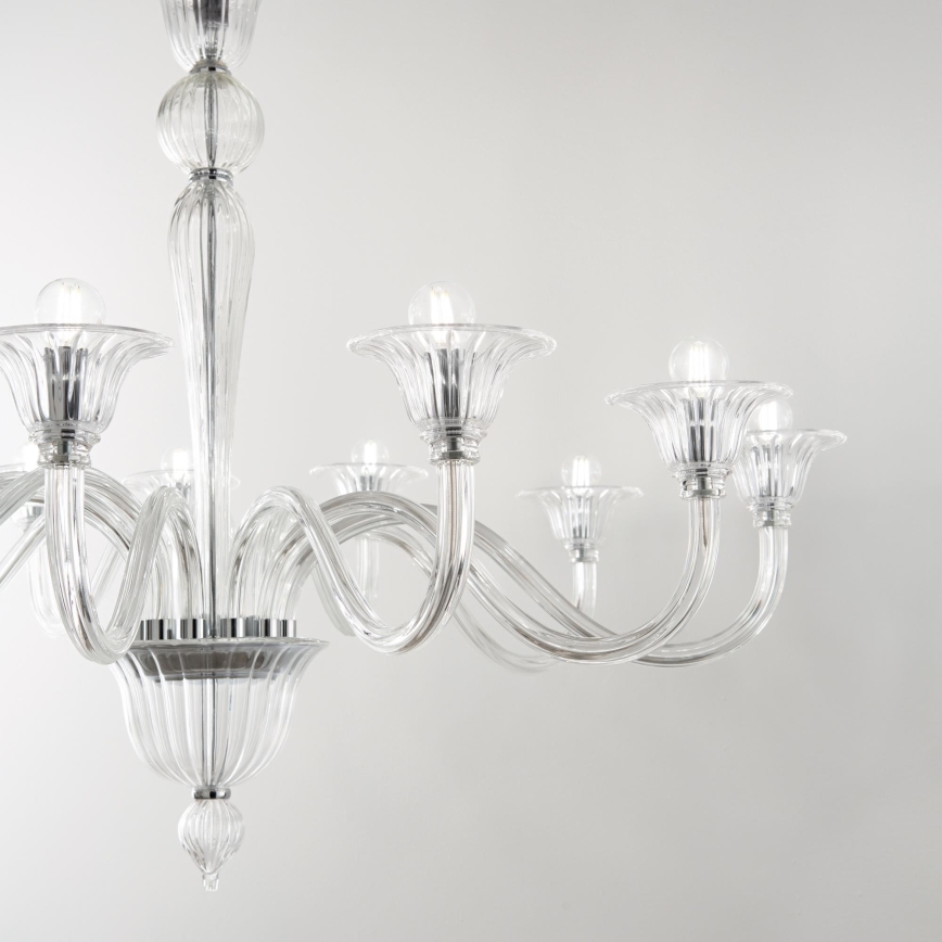 Ideal Lux - Żyrandol na łańcuchu BRIGITTA 12xE14/40W/230V śr. 120 cm przezroczysty