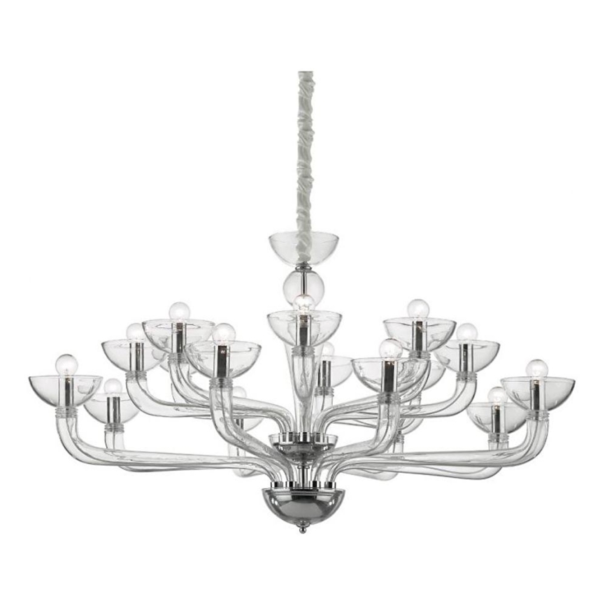 Ideal Lux - Żyrandol na łańcuchu CASANOVA 16xE14/40W/230V śr. 120 cm przezroczysty