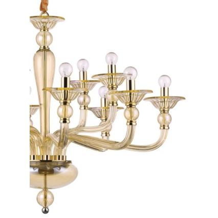 Ideal Lux - Żyrandol na łańcuchu DANIELI 12xE14/40W/230V śr. 94 cm mosiądz