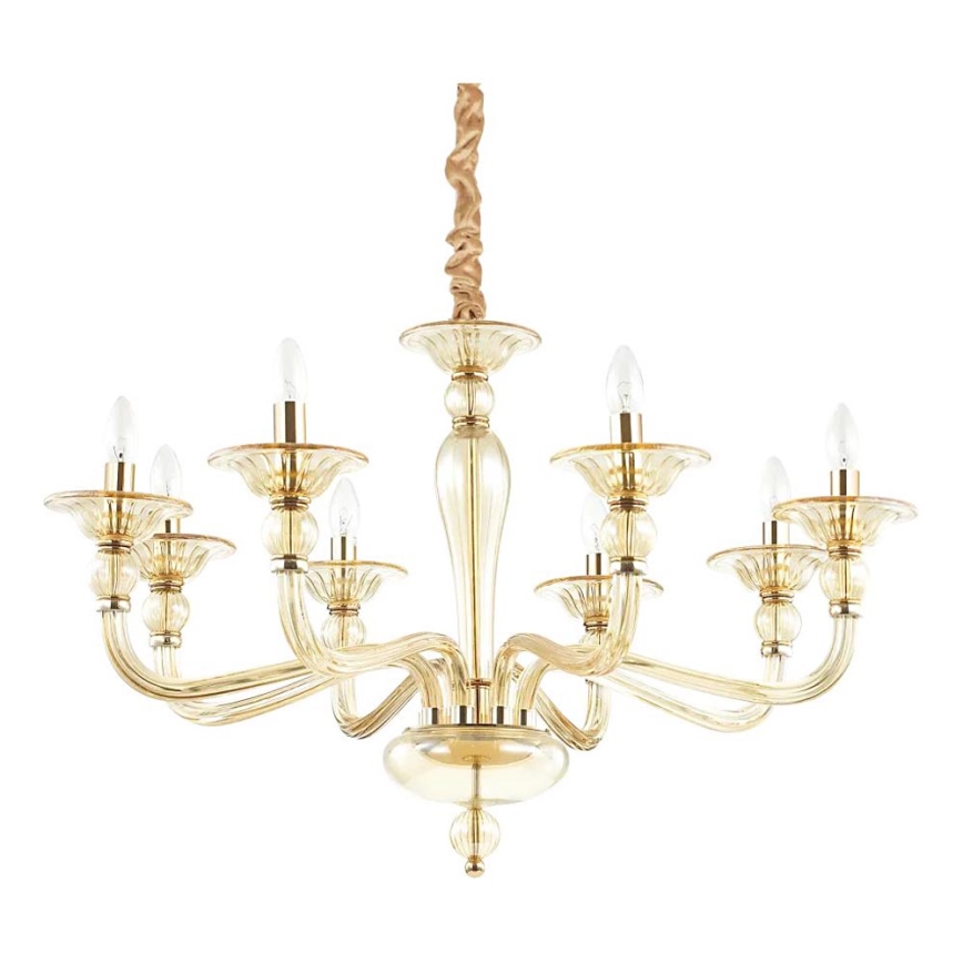Ideal Lux - Żyrandol na łańcuchu DANIELI 8xE14/40W/230V śr. 85 cm mosiądz