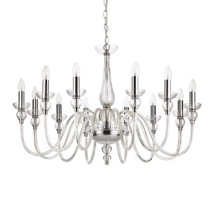 Ideal Lux - Żyrandol na łańcuchu DOGE 12xE14/40W/230V śr. 91 cm chrom błyszczący