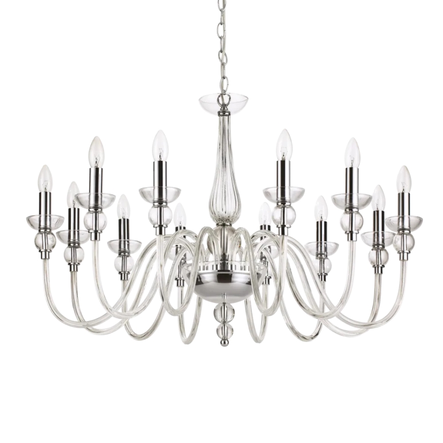 Ideal Lux - Żyrandol na łańcuchu DOGE 12xE14/40W/230V śr. 91 cm chrom błyszczący