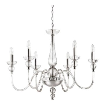 Ideal Lux - Żyrandol na łańcuchu DOGE 6xE14/40W/230V śr. 75 cm chrom błyszczący