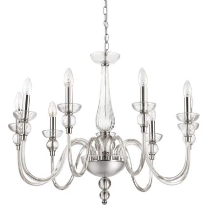 Ideal Lux - Żyrandol na łańcuchu DOGE 9xE14/40W/230V śr. 75 cm chrom błyszczący