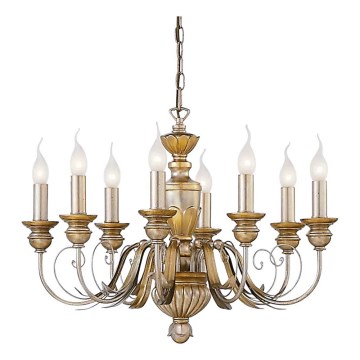 Ideal Lux - Żyrandol na łańcuchu FIRENZE 8xE14/40W/230V śr. 64 cm złoty