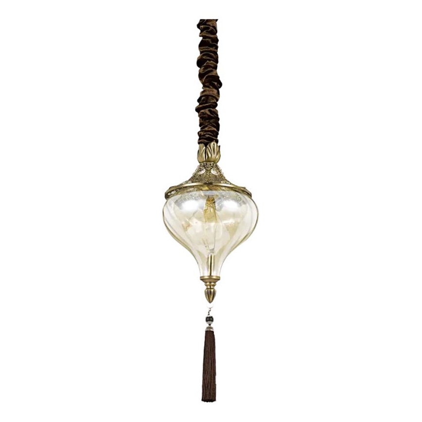 Ideal Lux - Żyrandol na łańcuchu HAREM 1xE27/42W/230V śr. 16,5 cm mosiądz
