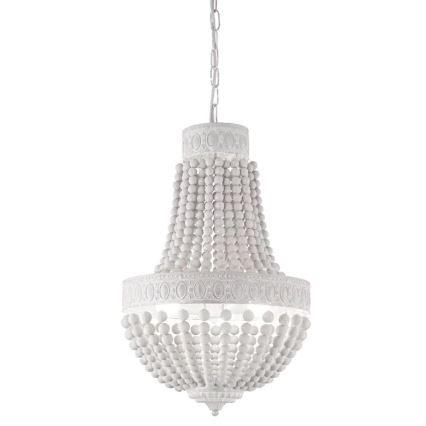 Ideal Lux - Żyrandol na łańcuchu MONET 5xE14/40W/230V śr. 40 cm konopie/biały