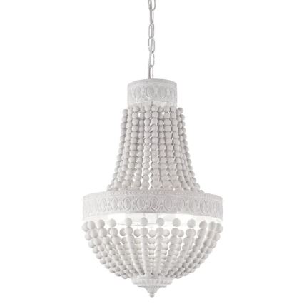 Ideal Lux - Żyrandol na łańcuchu MONET 6xE14/40W/230V śr. 50 cm konopie/biały