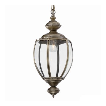 Ideal Lux - Żyrandol na łańcuchu NORMA 1xE27/60W/230V Ø 25 cm brązowy