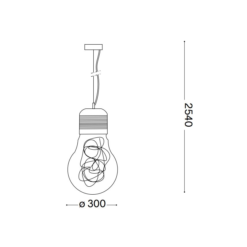 Ideal Lux - Żyrandol na lince 1xE27/60W/230V śr. 30 cm