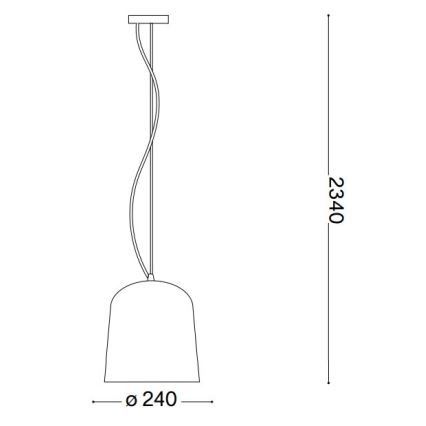 Ideal Lux - Żyrandol na lince BISTRO 1xE27/60W/230V śr. 24 cm dym