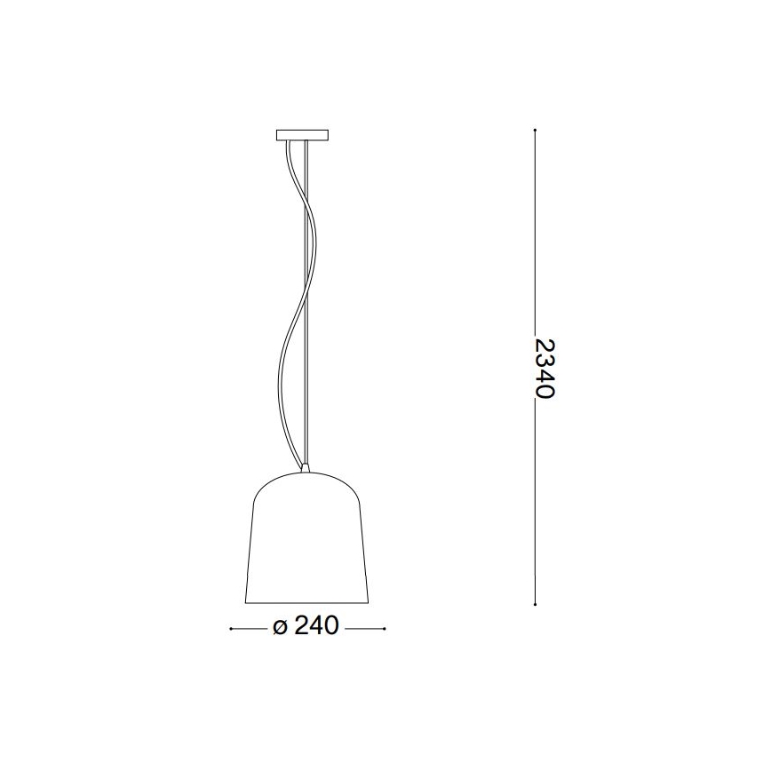 Ideal Lux - Żyrandol na lince BISTRO 1xE27/60W/230V śr. 24 cm dym