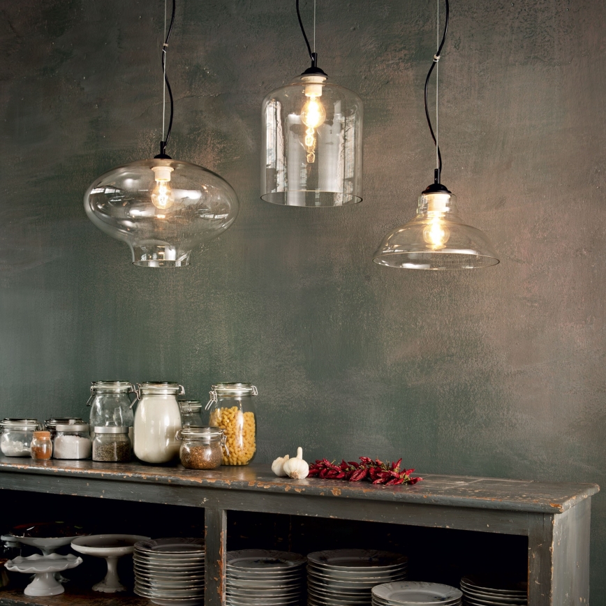 Ideal Lux - Żyrandol na lince BISTRO 1xE27/60W/230V śr. 40 cm dymny
