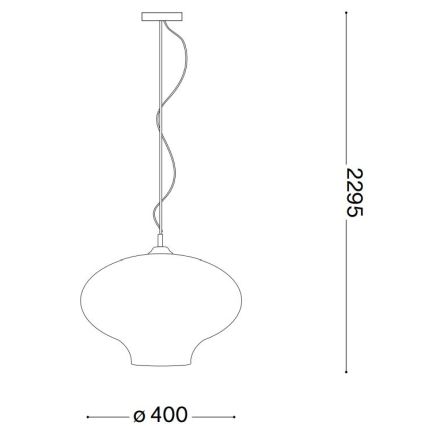 Ideal Lux - Żyrandol na lince BISTRO 1xE27/60W/230V śr. 40 cm dymny