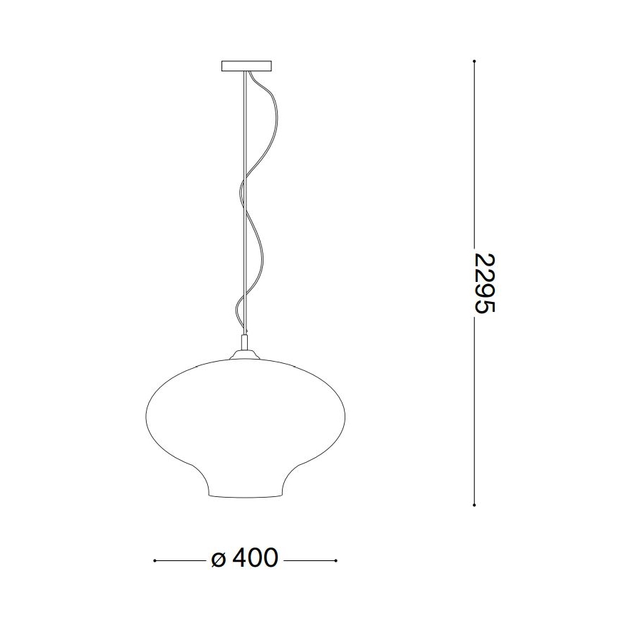 Ideal Lux - Żyrandol na lince BISTRO 1xE27/60W/230V śr. 40 cm dymny