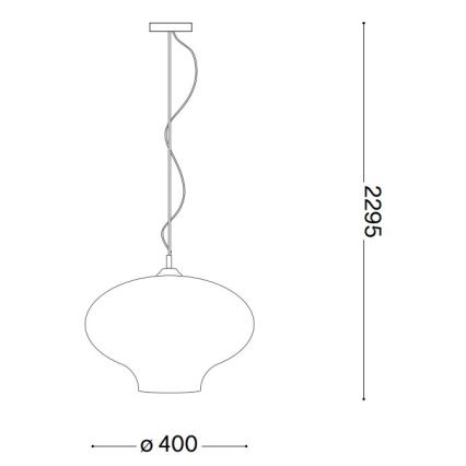 Ideal Lux - Żyrandol na lince BISTRO 1xE27/60W/230V śr. 40 cm przezroczysty