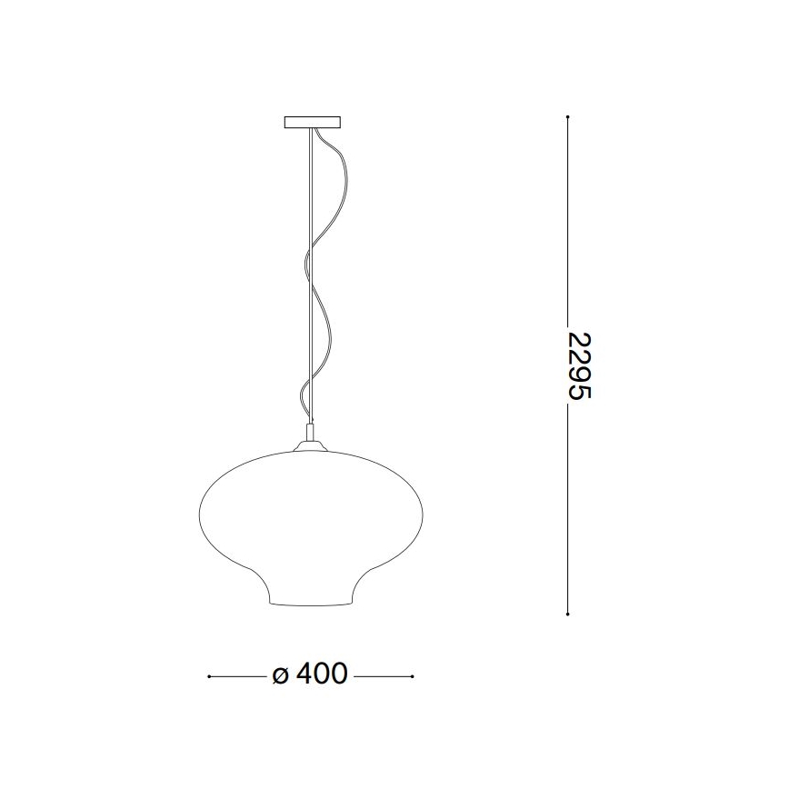 Ideal Lux - Żyrandol na lince BISTRO 1xE27/60W/230V śr. 40 cm przezroczysty