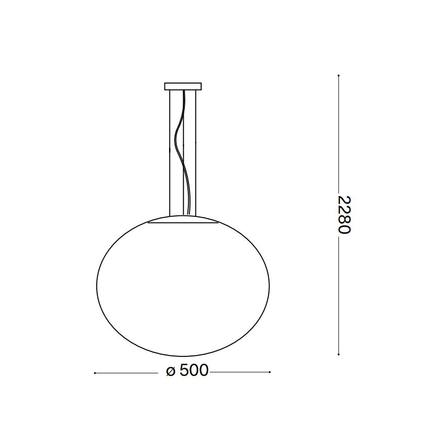 Ideal Lux - Żyrandol na lince CANDY 1xE27/42W/230V śr. 50 cm biały