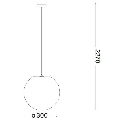 Ideal Lux - Żyrandol na lince CARTA 1xE27/25W/230V śr. 30 cm biały