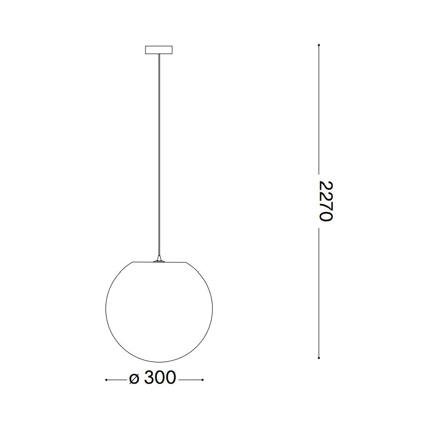 Ideal Lux - Żyrandol na lince CARTA 1xE27/25W/230V śr. 30 cm biały