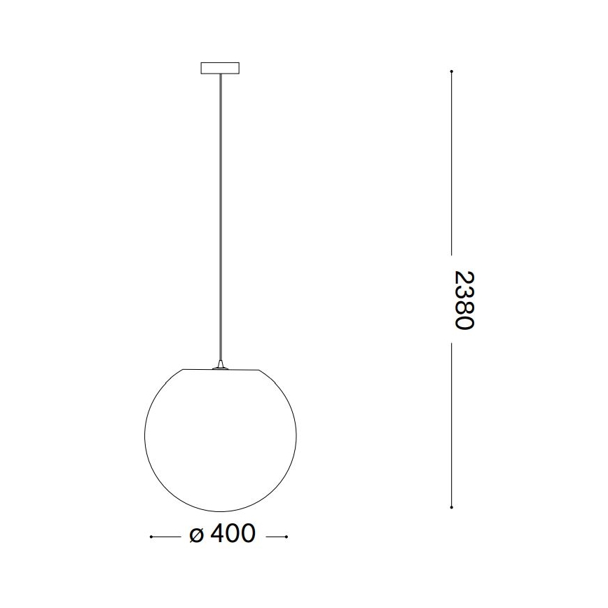 Ideal Lux - Żyrandol na lince CARTA 1xE27/25W/230V śr. 40 cm biały