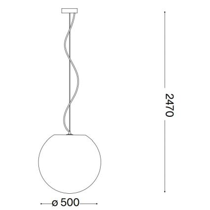 Ideal Lux - Żyrandol na lince CARTA 1xE27/25W/230V śr. 50 cm biały