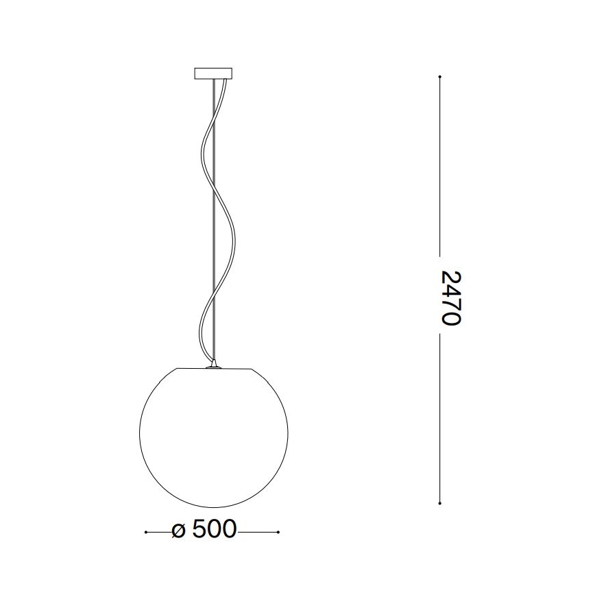 Ideal Lux - Żyrandol na lince CARTA 1xE27/25W/230V śr. 50 cm biały