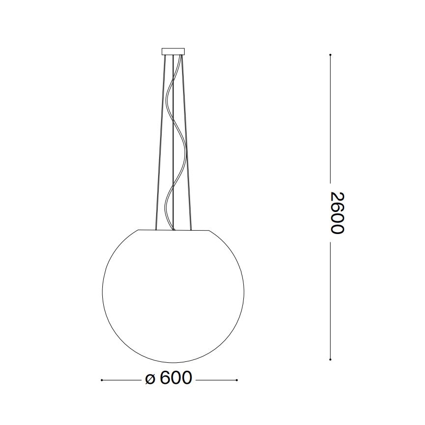 Ideal Lux - Żyrandol na lince CARTA 1xE27/60W/230V śr. 60 cm biały