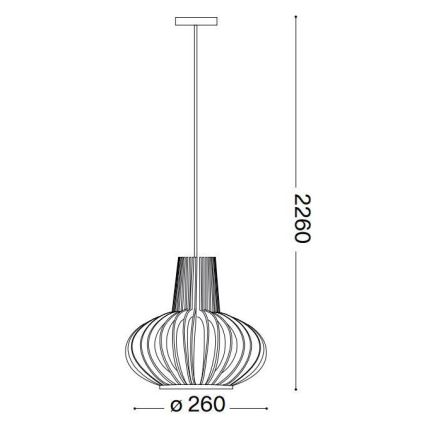 Ideal Lux - Żyrandol na lince CITRUS 1xE27/60W/230V sklejka