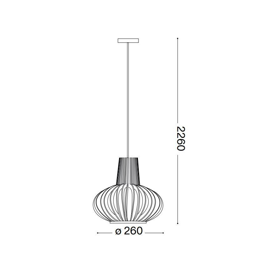 Ideal Lux - Żyrandol na lince CITRUS 1xE27/60W/230V sklejka