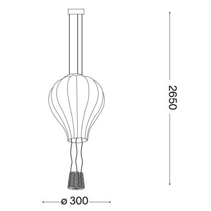 Ideal Lux - Żyrandol na lince DREAM BIG 1xE27/42W/230V śr. 30 cm