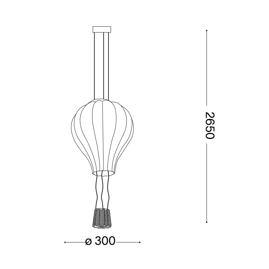 Ideal Lux - Żyrandol na lince DREAM BIG 1xE27/42W/230V śr. 30 cm