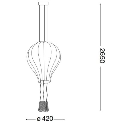 Ideal Lux - Żyrandol na lince DREAM BIG 1xE27/42W/230V śr. 42 cm