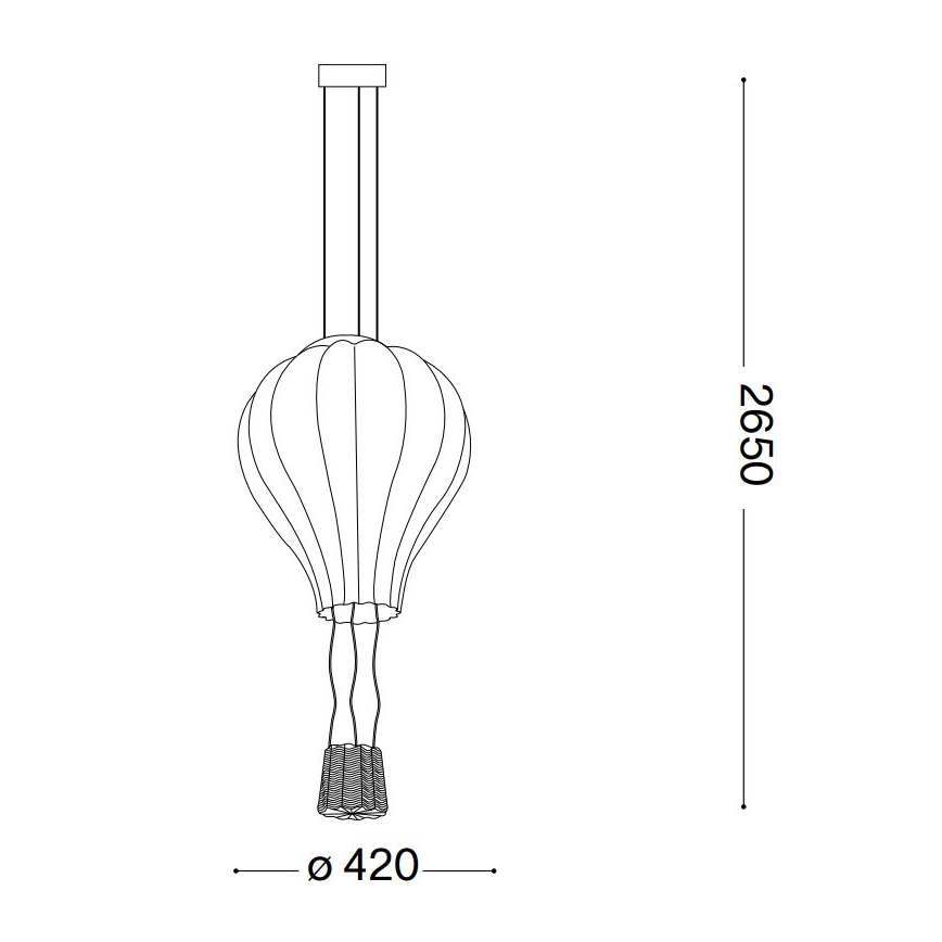 Ideal Lux - Żyrandol na lince DREAM BIG 1xE27/42W/230V śr. 42 cm