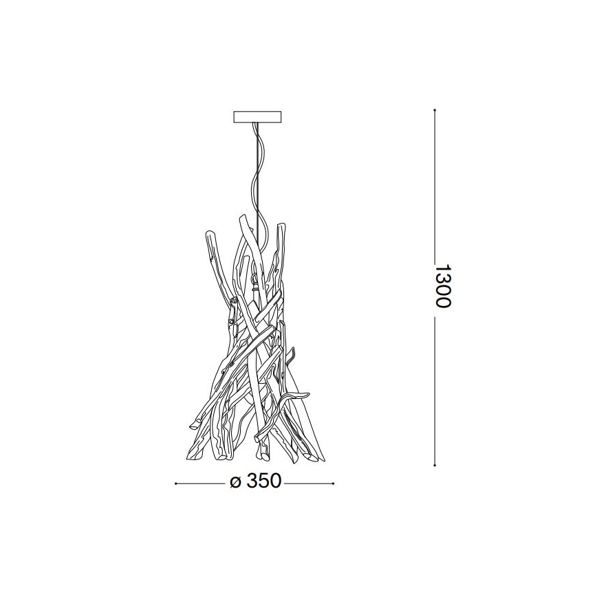 Ideal Lux - Żyrandol na lince DRIFTWOOD 1xE27/60W/230V Gujawa