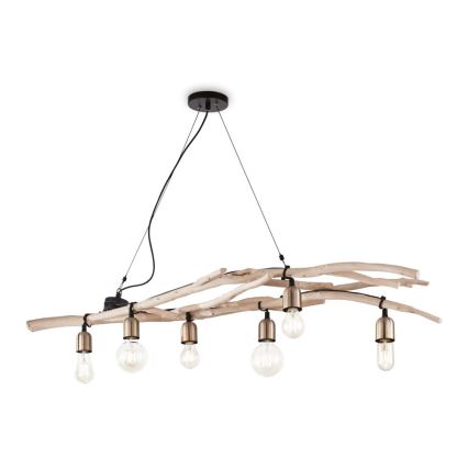 Ideal Lux - Żyrandol na lince DRIFTWOOD 6xE27/60W/230V Gujawa