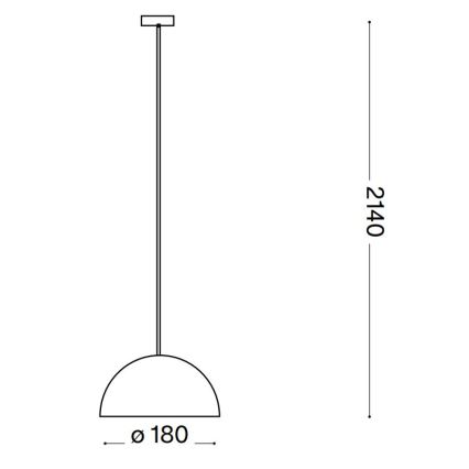 Ideal Lux - Żyrandol na lince FOLK 1xE27/60W/230V śr. 18 cm brązowy