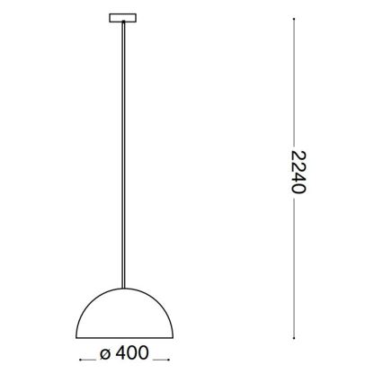Ideal Lux - Żyrandol na lince FOLK 1xE27/60W/230V śr. 40 cm brązowy