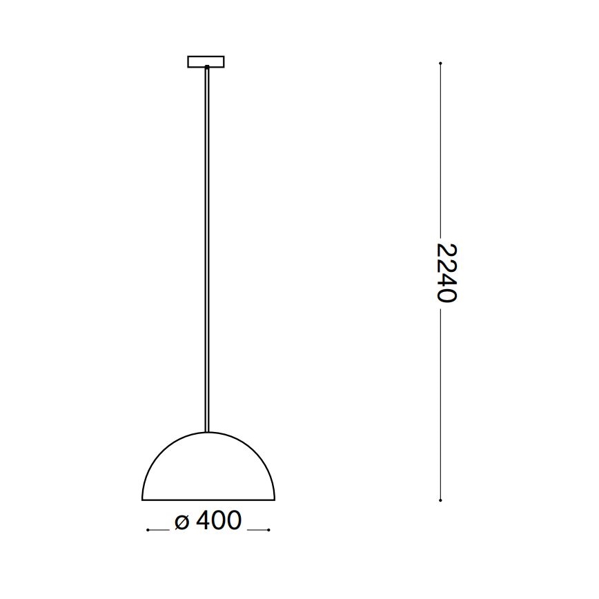 Ideal Lux - Żyrandol na lince FOLK 1xE27/60W/230V śr. 40 cm brązowy