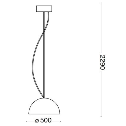 Ideal Lux - Żyrandol na lince FOLK 1xE27/60W/230V śr. 50 cm brązowy
