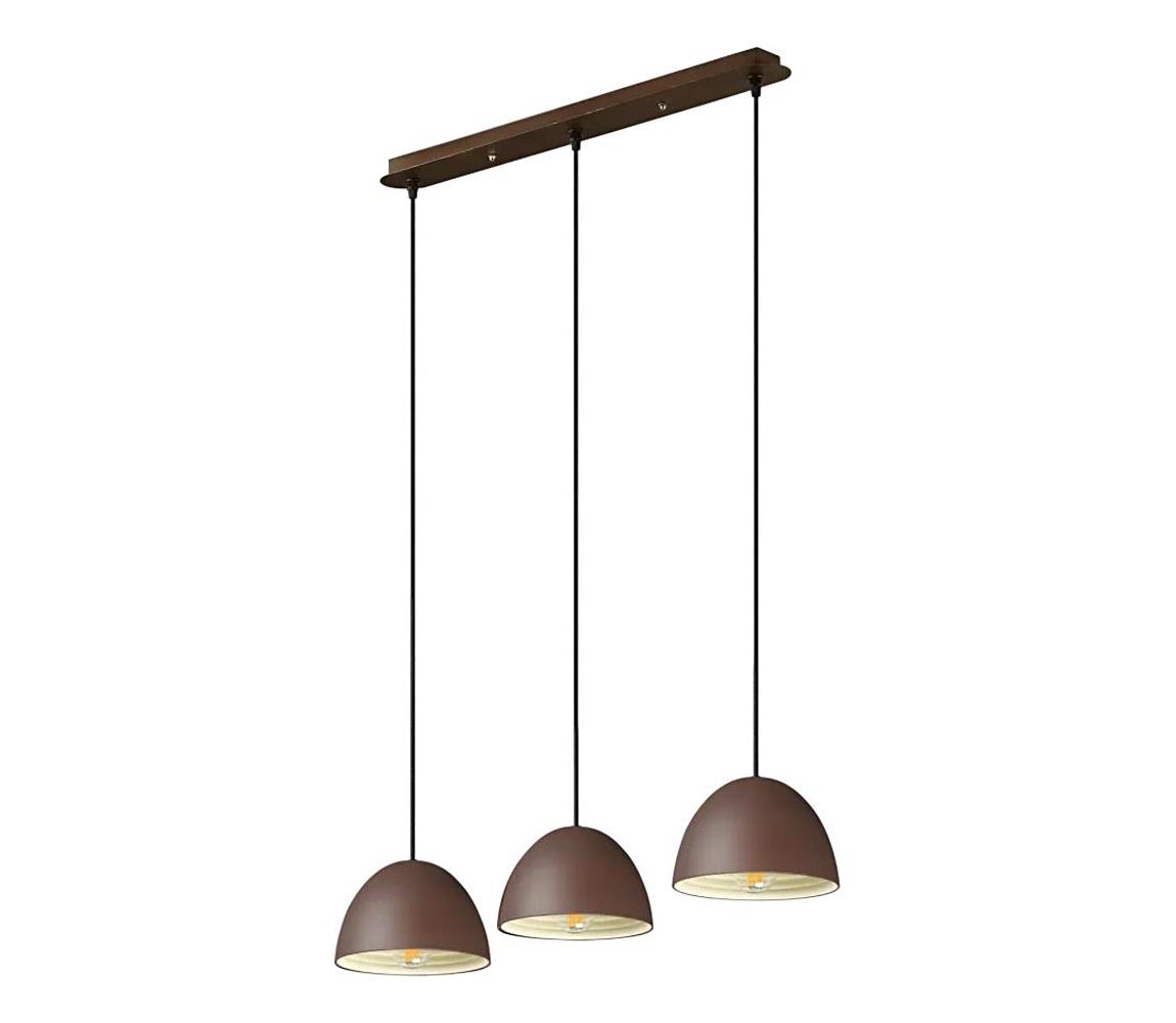 Ideal Lux - Żyrandol na lince FOLK 3xE27/60W/230V brązowy