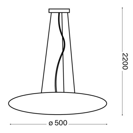 Ideal Lux - Żyrandol na lince GLORY 3xE27/60W/230V śr. 50 cm biały