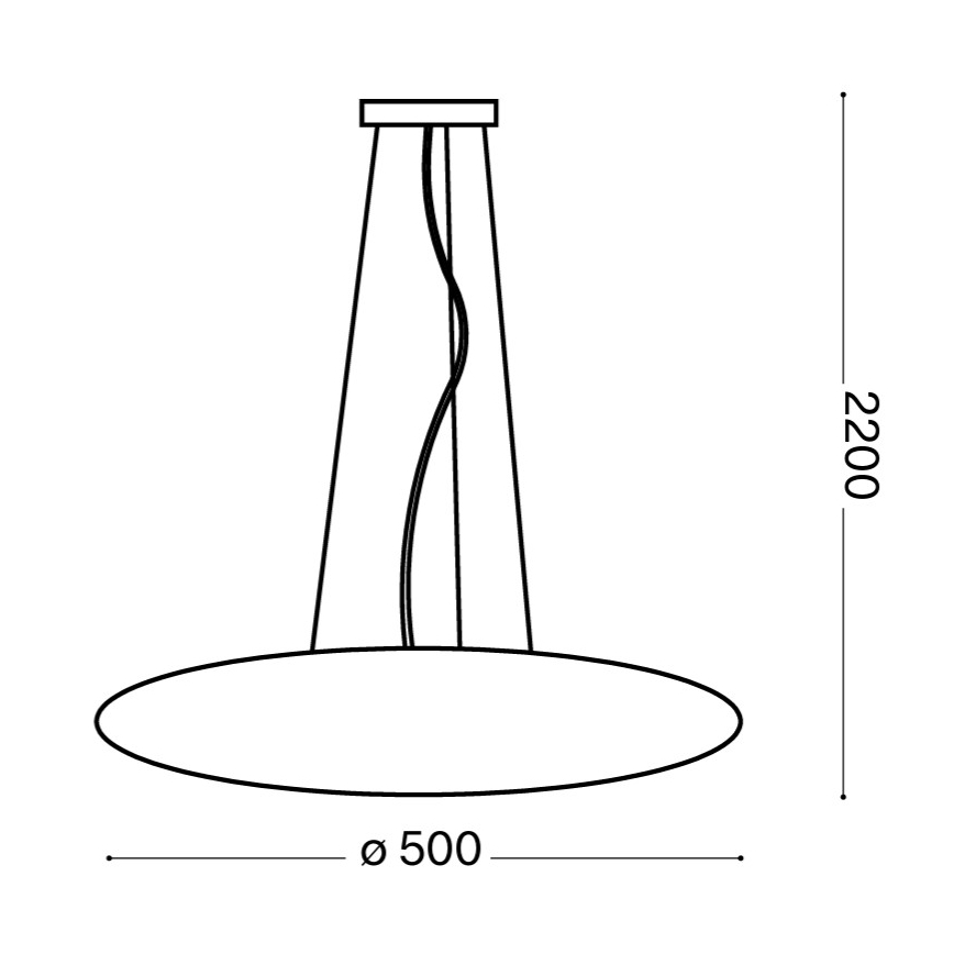 Ideal Lux - Żyrandol na lince GLORY 3xE27/60W/230V śr. 50 cm biały