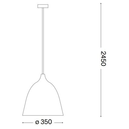 Ideal Lux - Żyrandol na lince HAUNT 1xE27/60W/230V śr. 35 cm beżowy